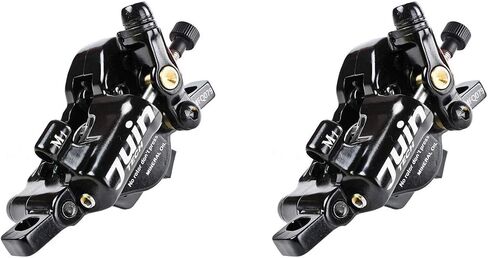 Juin Tech M1 Cable Actuated Hydraulic Bicycle Bike Disc Brake Caliper Set Extra Powerful Hybrid Brake for Road/Mountain/Cyclocross/Gravel/E-Bike/Folding Bike etc. use in Kuwait