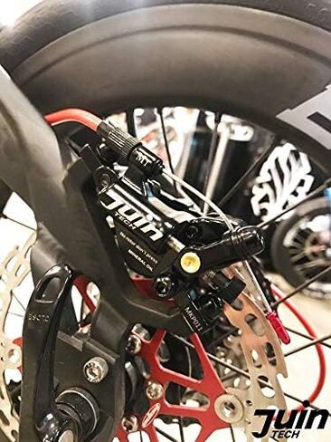 Juin Tech M1 Cable Actuated Hydraulic Bicycle Bike Disc Brake Caliper Set Extra Powerful Hybrid Brake for Road/Mountain/Cyclocross/Gravel/E-Bike/Folding Bike etc. use in Kuwait
