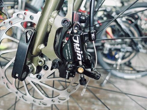 Juin Tech M1 Cable Actuated Hydraulic Bicycle Bike Disc Brake Caliper Set Extra Powerful Hybrid Brake for Road/Mountain/Cyclocross/Gravel/E-Bike/Folding Bike etc. use in Kuwait