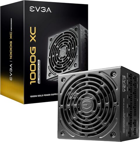EVGA Supernova 1000G XC ATX3.0 & PCIE 5, 80 Plus Gold Certified 1000W, 12VHPWR, Fully Modular, ECO Mode with FDB Fan, 100% Japanese Capacitors, Compact 150mm Size, Power Supply 520-5G-1000-K1 in Kuwait