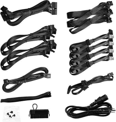 EVGA Supernova 1000G XC ATX3.0 & PCIE 5, 80 Plus Gold Certified 1000W, 12VHPWR, Fully Modular, ECO Mode with FDB Fan, 100% Japanese Capacitors, Compact 150mm Size, Power Supply 520-5G-1000-K1 in Kuwait