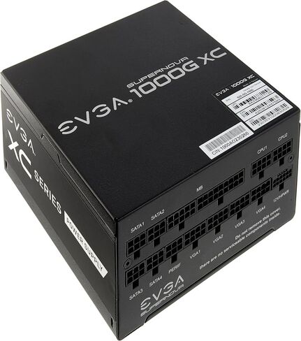 EVGA Supernova 1000G XC ATX3.0 & PCIE 5, 80 Plus Gold Certified 1000W, 12VHPWR, Fully Modular, ECO Mode with FDB Fan, 100% Japanese Capacitors, Compact 150mm Size, Power Supply 520-5G-1000-K1 in Kuwait