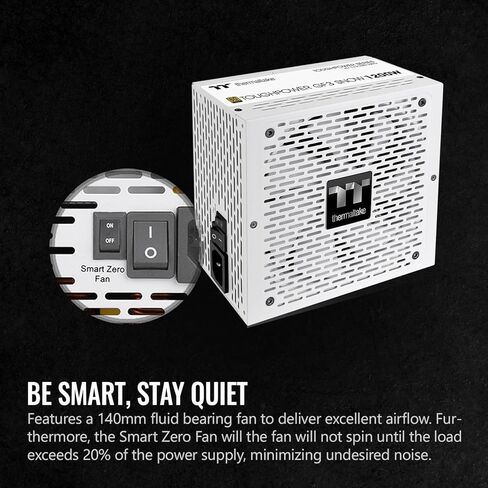 Thermaltake Toughpower GF3 Snow Edition 1200W 80+ Gold Full Modular SLI/Crossfire Ready ATX 3.0 Power Supply PCIe Gen.5 600W 12VHPWR Connector Included PS-TPD-1200FNFAGU-N 10 Year Warranty in Saudi Arabia