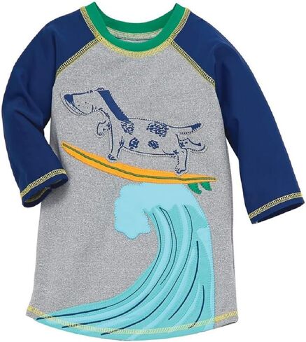 Mud Pie Boys' Dog Rash Guard, Gray, MD (2T-3T Toddler) in Saudi Arabia