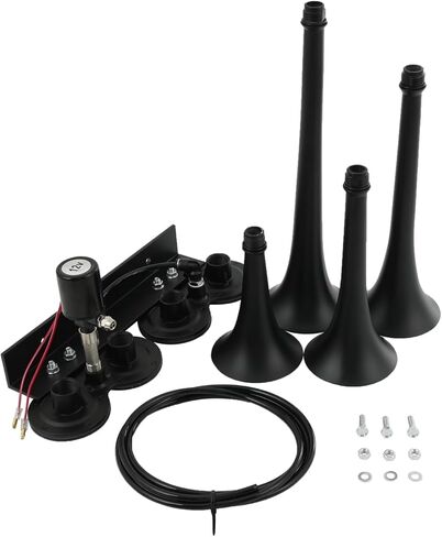 150DB 4 Trumpet Train Horns kit Super Loud Air Horn with 150 PSI 12V Air Compressor Air Horn Compressor Tank For Any Vehicle Trucks Car Jeep Or SUV in Kuwait