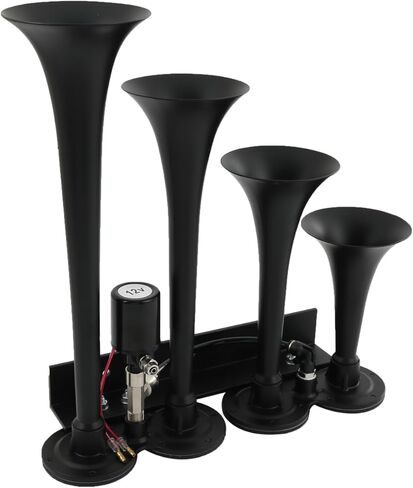150DB 4 Trumpet Train Horns kit Super Loud Air Horn with 150 PSI 12V Air Compressor Air Horn Compressor Tank For Any Vehicle Trucks Car Jeep Or SUV in Kuwait