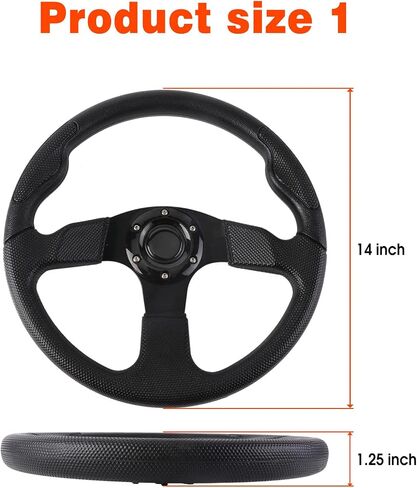 YEHICY عجلة قيادة عربة الجولف مقاس 13.7 بوصة لـ EZGO RXV TXT وClub Car DS وClub Car Precedent وYamaha Universal Black EZGO عجلة القيادة in Kuwait