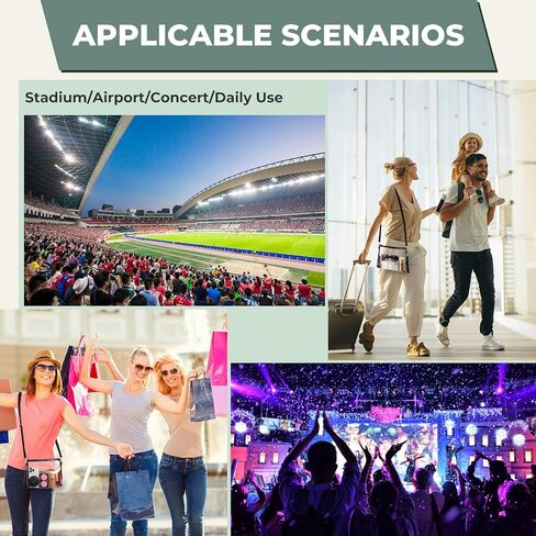 AURUZA Clear Purse for Women, Clear Bag Stadium Approved Purse, Clear Bags with Adjustable Strap for Sport Event Concert in Saudi Arabia
