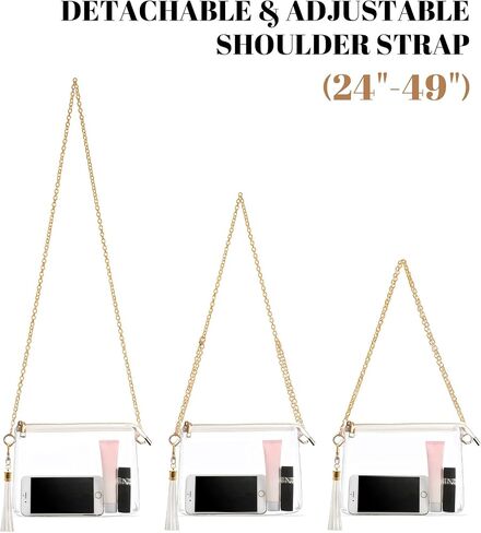 FANGSUN Clear Bag Stadium Approved, Clear Crossbody Purse for Concert, Festival in Saudi Arabia