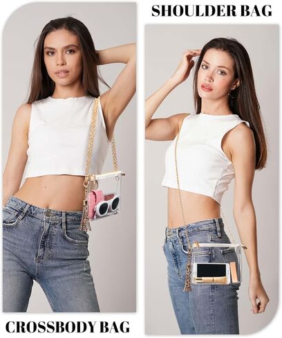 FANGSUN Clear Bag Stadium Approved, Clear Crossbody Purse for Concert, Festival in Saudi Arabia