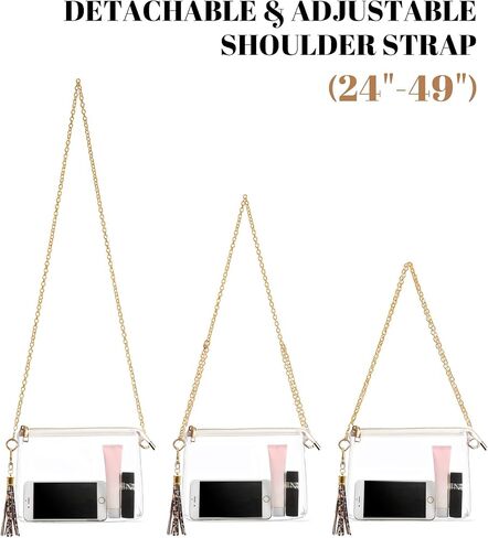 FANGSUN Clear Bag Stadium Approved, Clear Crossbody Purse for Concert, Festival in Saudi Arabia