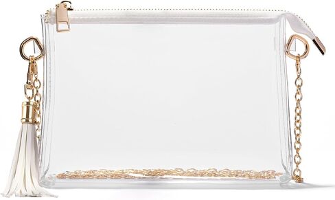 FANGSUN Clear Bag Stadium Approved, Clear Crossbody Purse for Concert, Festival in Saudi Arabia