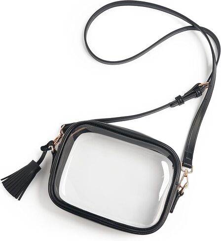 Yarnic Clear Bag Stadium Approved, PVC Clear Crossbody Purse Small Clear Crossbody Bag with Adjustable Shoulder Strap in Kuwait
