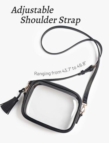 Yarnic Clear Bag Stadium Approved, PVC Clear Crossbody Purse Small Clear Crossbody Bag with Adjustable Shoulder Strap in Kuwait