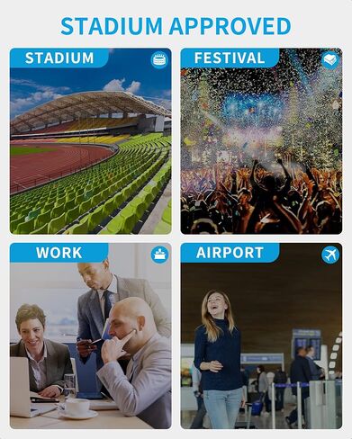 حقيبة شفافة تمر بالجسم معتمدة مع أشرطة قابلة للإزالة، محفظة صغيرة شفافة للنساء، حقيبة حفلات شفافة للمناسبات الرياضية والمدارس والمهرجانات in Kuwait