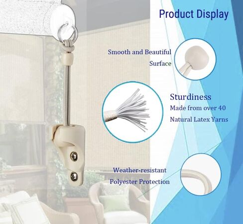 Set of 2 Replacement Shade Parts Bungee End Cap Kit Brown for Coolaroo Exterior Cordless Roller Shades Outdoor Blinds in Kuwait
