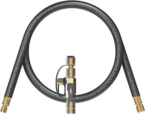 عدة الإخلاء السريع NAVAC NEVK1 | أداة إزالة قلب الصمام وخرطوم الإخلاء | أداة إزالة قلب الصمام 1/4 بوصة و5/16 بوصة | تركيبات 3/8 بوصة إلى 1/4 بوصة خرطوم تبريد عالي التدفق | 1 سنة الضمان in Kuwait