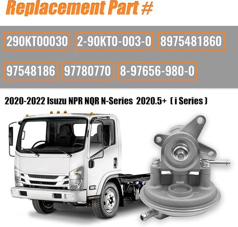8-97656-980-0 مضخة تفريغ 8975481860 290kt00030 97548186 97780770 2-90kt0-003-0 مضخة تفريغ محرك الغاز مناسبة لجزء Isuzu NPR NQR N-Series 2020.5+ (i Series) in Kuwait