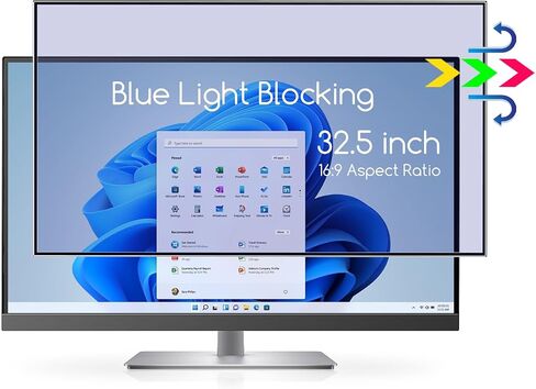32 Inch Monitor Screen Protector Anti Blue Light Screen Filter for 32-inch LG, ViewSonic, SCEPTRE, Dell, SAMSUNG, MSI, AOC, KOORUI Computer Monitor 16:9 -Blocking Blue Light, Glare, Bubble Free in Saudi Arabia