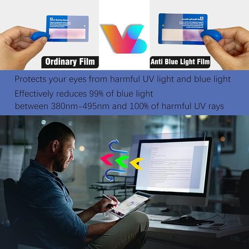 32 Inch Monitor Screen Protector Anti Blue Light Screen Filter for 32-inch LG, ViewSonic, SCEPTRE, Dell, SAMSUNG, MSI, AOC, KOORUI Computer Monitor 16:9 -Blocking Blue Light, Glare, Bubble Free in Saudi Arabia