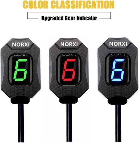 مؤشر معدات الدراجات النارية لهوندا هورنت CBR600F F3 F4 F4i RR CB600F CBF500 VFR800 Fi 900RR 919RR 929RR 954RR Shadow 750 Gear Display 1-6 (أخضر مع حامل) in Kuwait