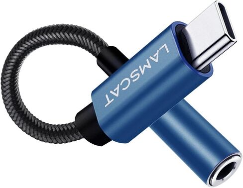 USB C to 3.5mm Headphone Adapter, Type C to Aux Adapter Dongle for Android Cable Compatible with Pixel 6 5 4, Samsung Galaxy S22 21 S20 Ultra S20+ Note 20 10 S10 S9 Plus, and More (Black) in Saudi Arabia