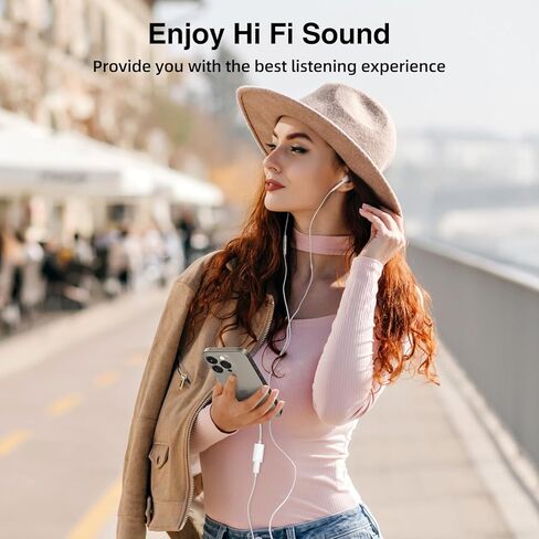 USB C to Lightning Audio Adapter, USB C Male to Lightning Female Connector Headphone Adapter for iPhone 15 iPad Pro iPad Air MacBook, Galaxy S23 S22 and More Type C Devices in Kuwait