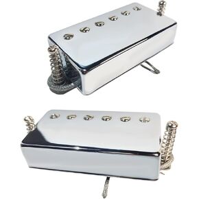 Seale Humbucker Pickups Set, Dual Coil Pickup with Alnico 5 Magnets Fit for Playing Kinds of Music, Electric Guitar Neck n Bridge Humbucking Pick-up Included, Chrome