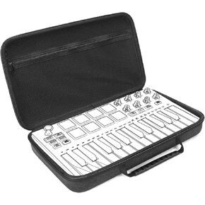 Linkidea Hardshell Case Compatible with Akai Professional MPK Mini MK3-25-Key Ultra-Portable USB MIDI Drum Pad and Keyboard Controller Protective Cover (Dark Grey)