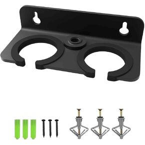 Multi Microphone Holder for Handheld Dynamic, Wired and Wireless Mics,Double Microphone Stand,Rubber Padding/Wall Mounted or Mounted to 5/8"-27 or 3/8"-16 threaded Stands