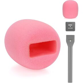 YOUSHARES Universal Interview GO Handheld Adapter for Rode Wireless GO II Mic, Wireless GO/Me/Pro, DJI Mic, DJI Mic 2 - Interview Microphone Handle with Mic Cover Foam for Most Wireless Mic, 2 Pack