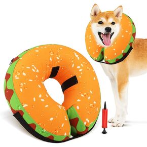 BEBANG Recovery Collar for Dogs &Cats,Inflatable Dog Cone Collar, Protective Inflatable Collar for Dogs, Adjustable Pet Recovery Cone After Surgery,E-Collar Recovery Collar for Cats,Soft Dog Cone,Cute