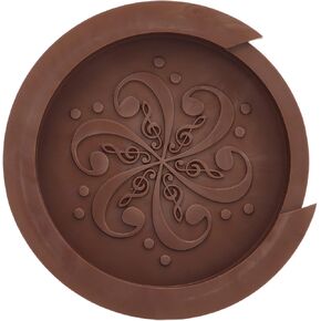 Acoustic Sound Hole Cover, 4 inch Guitar Soundhole Cover, Rubber Dustproof Guitar Accessories Portable Soft Sound Hole Cover for Acoustic Guitar(brown)
