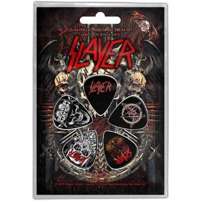 Slayer Guitar Picks Demonic Band Logo Official Set Of 5
