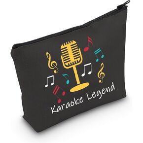 CYTING Funny Singing Gift Karaoke Lover Gift Karaoke Night Gift Karaoke Legend Cosmetic Bag Music Fan Gift Karaoke Party Gift (Karaoke Legend Black)