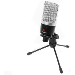 ميكروفون Artesia AMC-10 بمكثف قلبي مع مرشح بوب، وكابل XLR مقاس 8 بوصات وحامل ثلاثي الأرجل