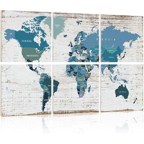 YPY Acoustic Panels Art Soundproof Panels: Vintage World Map Print Acoustic Panels Decorative Sound Absorbing Panels for Office Recording Studio Room,12" x 12",Set of 6