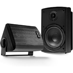Gemini Sound GHSI-W650BT-PR-WHT 6.5" Inch Powerfull Bass Woofer 300 Watt Peak Power Waterproof Bluetooth Wall & Ceiling Mount Wired Speakers Pair Easy Daisy Chain for Home Outdoor Pool & Patio, White