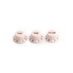 Guyker One Volume Two Tone 1V2T Switch Knobs, 3PCS Top Hat Bell Speed Potentiometer Control Knobs Arabic Numerals Scale with 6mm Dia. Shaft Pots for Electric Guitar Bass Replacement Part, C2001-21