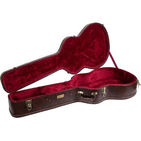 Crossrock Fiberglass Jazz Guitar Case -Fits 17" Lower Bout Arch Top Jazz Acoustic Guitar -Padded Straps, Interior Compartment, Fixed & Removable Paddings -Includes TSA Lock -Navy Blue（CRF2020JA17NVBL）