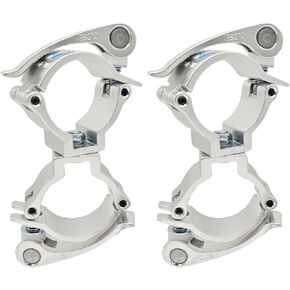 2" Lighting Truss Swivel Coupler Clamp Fit F34 48-51mm Pipe Heavy Duty Aluminum Alloy 220 LBs for DJ Stage Lighting Quick Release Quick Lock 2 Pack