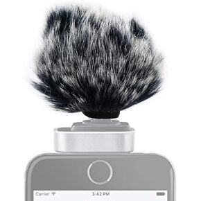 Microphone Furry Windscreen Windjammer for MV88 - Customized Pop Filter Deadcat Windshield Wind Jammer Compatible with Shure MV88 iOS Digital Stereo Condenser Mic by YOUSHARES