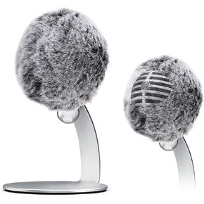 Microphone Windscreen - Furry Windscreen Muff Wind Cover Custom Fit for Shure MV5 Condenser Microphone