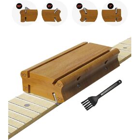 3/23/35/90 Degree Fret End Dressing, 4 in 1 Fret File-Guitar Bass Fret Beveling File Tool, Professional Luthier File for Crowning, Shaping and Deburring Frets