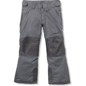 SkiGear Kids Snow Pants with Reinforced Knees and Seat, Charcoal, X-Small