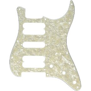 Fender Standard HSH Pickguard - White Moto