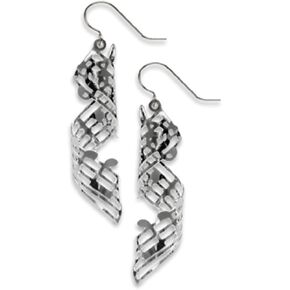 Silver Plated Brass, Mozart's Magic Flute Notes Music Earrings