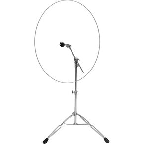 Drum Shield, 22 inch - 2 Pack Crystal Clear Acrylic Drum Kit Baffle, Drum Cage, Muffles Live Recording Standard Mounting on Cymbal Stand, Performance Sound Shield (22 inch - 2 Pack)