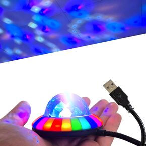Disco Ball - Music Controlled Party Lighting with USB Connection, Portable & Lightweight