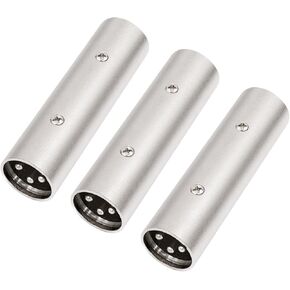 Devinal XLR Male to Male Adapter Connecter 3 Pole Gender Changer Coupler, Extends The Length of Cables with XLR Plugs- Microphone, AES/EBU, etc. - 3 Pack